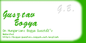 gusztav bogya business card